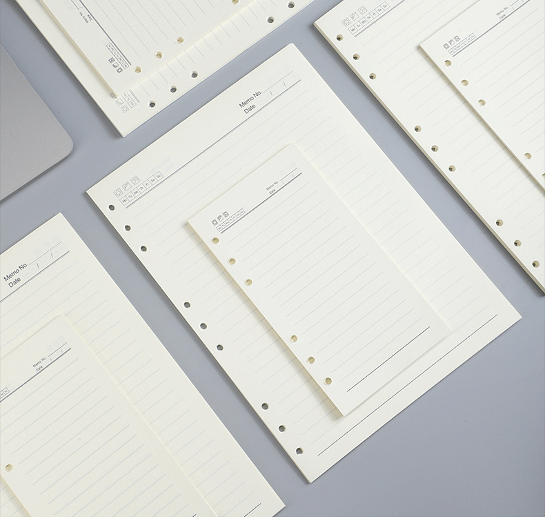 TENGXIONG A5 Loose-Leaf Paper Refill Notebook, 6-Hole Detachable Inner Pages for Error Correction Book, Replacement Core Student Practice Draft Paper with Ruled Lines, Office Memo Pad Customizable Inner Pages 11