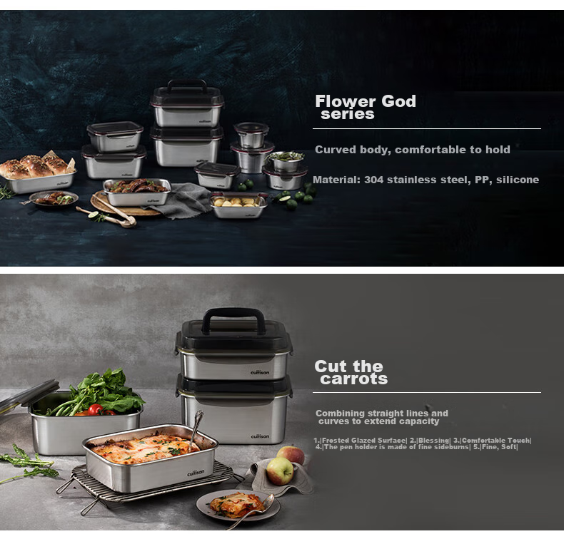 Cuitisan Korean Imported Food-Grade 316 Stainless Steel Lunch Box, Microwave-Safe, Antibacterial Food Storage Container, 530ml 16