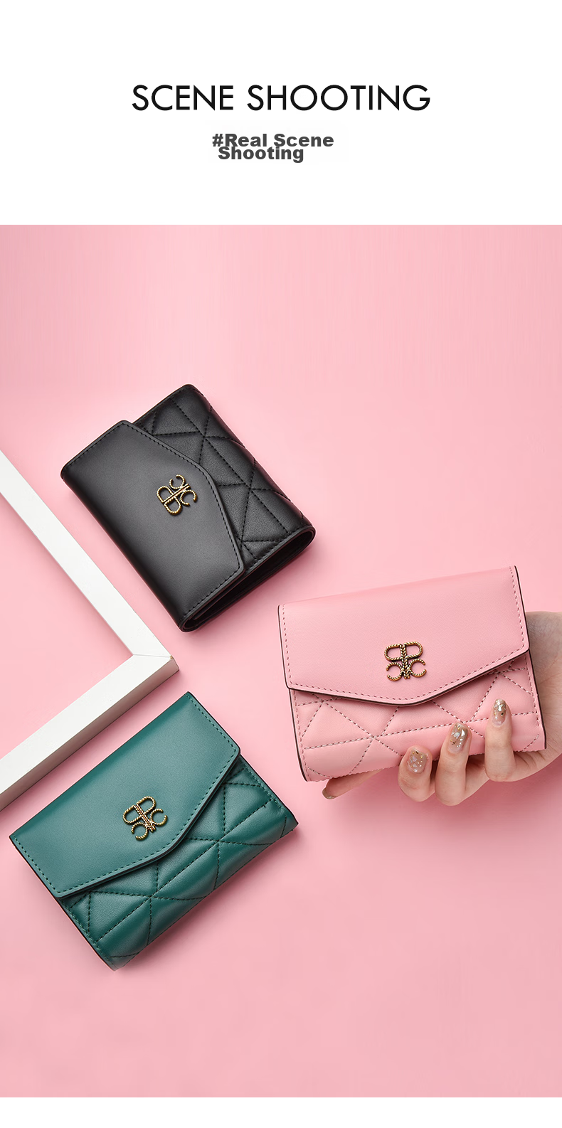 Pierre Cardin Handbag, Holiday Birthday Gift for Women, Top-Grain Leather Bag, Ladies Wallet, Multi-Card Holder Bag 11