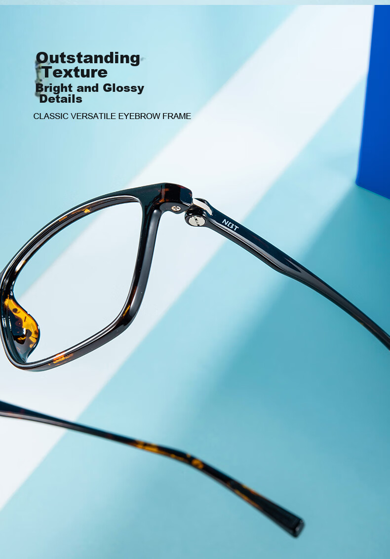Nianqingtai Men's And Women's Fashionable High-Definition Anti-Blue Light TR90 Ultra-Light Full-Frame Imported Reading Glasses D683 Tortoiseshell Color +250 Degrees 4