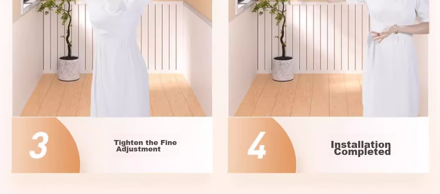 YOUQIN Retractable Clothes Drying Rod, No Drilling Required, Balcony Clothes Rack Support Rod, Wardrobe Hanging Rod, Single Rod for Home Use, Curtain Rod 21