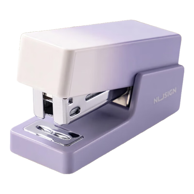 Deli Mini Stapler for Students, Compact Office Stapler, Portable Handheld Binding Machine, Small Size with 830 Staples Included, Purple NS083A