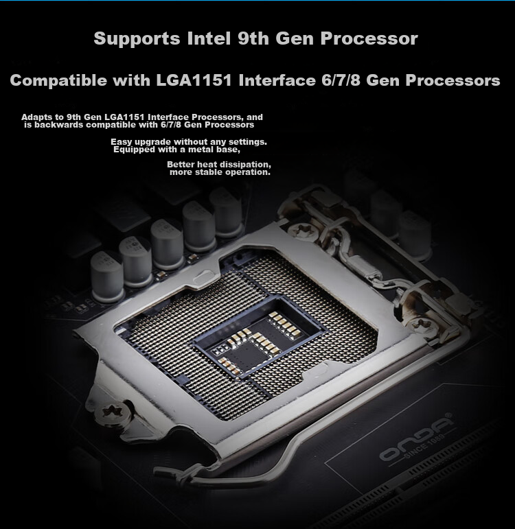 ONDAL 9D4-VH (Intel LGA 1151) Motherboard, Compatible with Intel 6789 Gen Processors 3