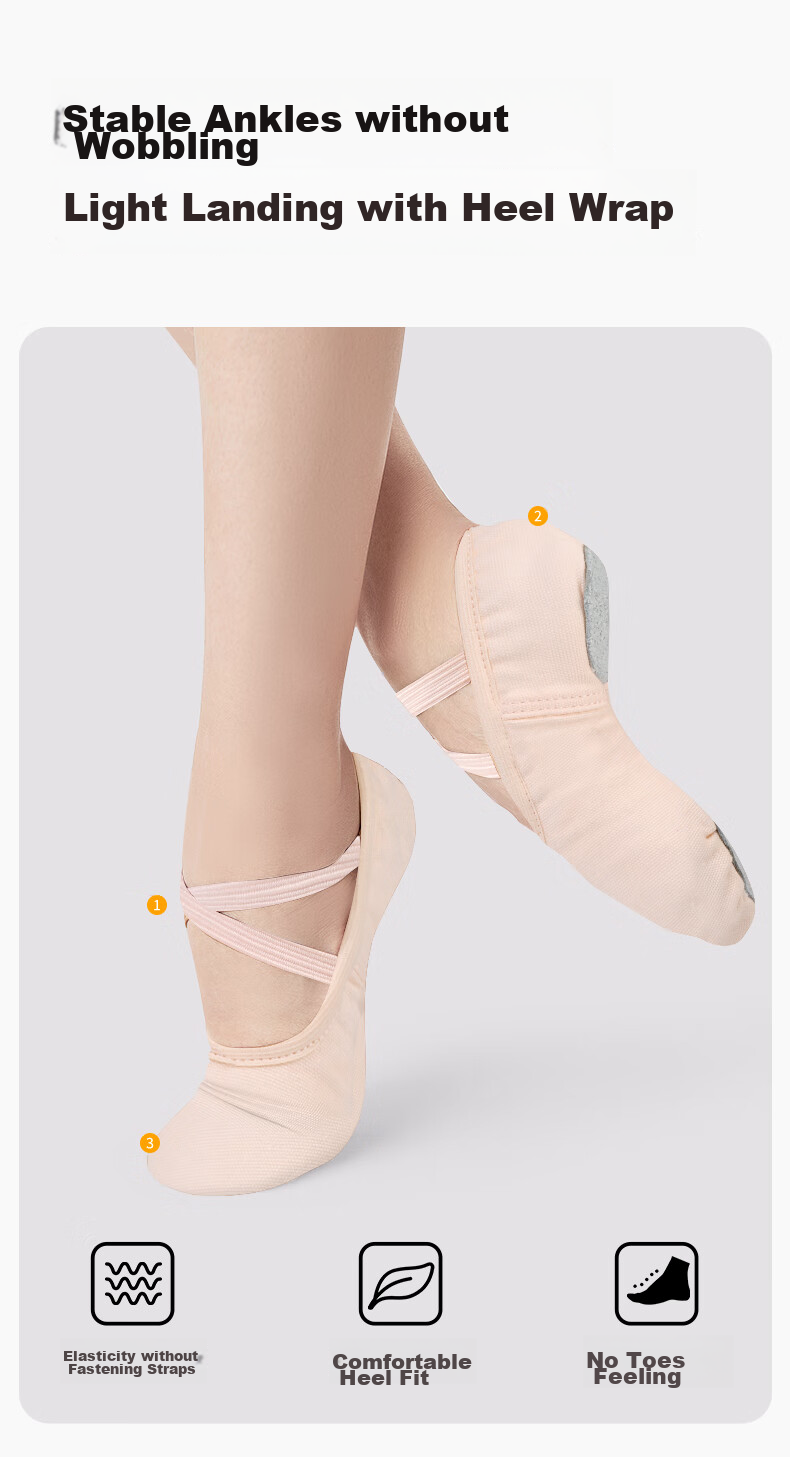 Zhiyouban Adult Dance Shoes, Ballet Professional Practice Shoes for Women, Soft Sole, Slip-On, Children's Dance Shoes for Men, Black Body-Shaping Cat Paw Shoes 7