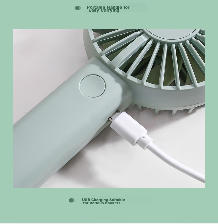 Shinee Handheld Mini Fan, Portable Personal Fan, Quiet And Low Noise, for Office, Student Desk, Dormitory, Outdoor Use, USB Rechargeable FSC-9 15