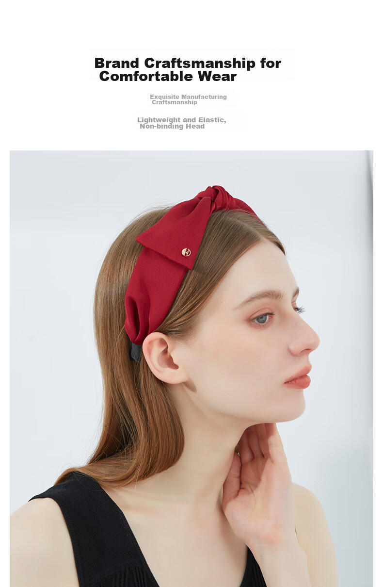 ELLE Playful And Cute Headband with New Bow Design, Elegant And Luxurious Feel, Mid-Autumn Festival Gift for Girlfriend 7