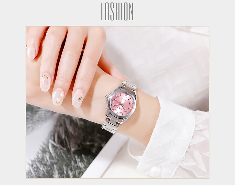 Skmei Fashionable, Unique, Light Luxury High-End Calendar National Watch Quartz Wristwatch Mechanical Style Women's Birthday Gift 7070 15