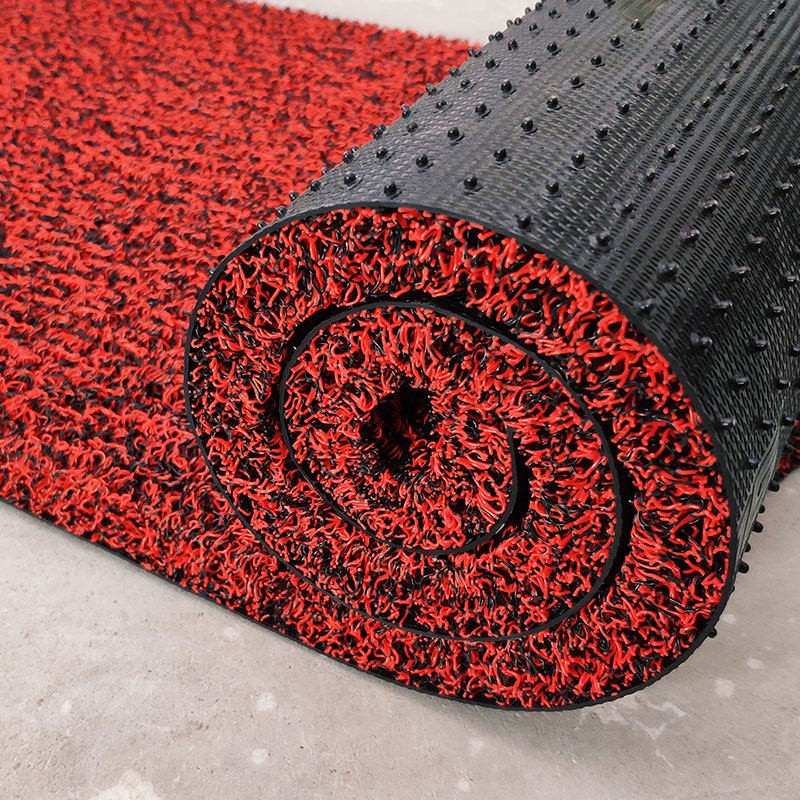 DIYIN Entrance Door Mat, Doormat, Loop Mat, Entrance Foot Mat, Non-Slip Mat, Thickened Black And Red, 60*90cm