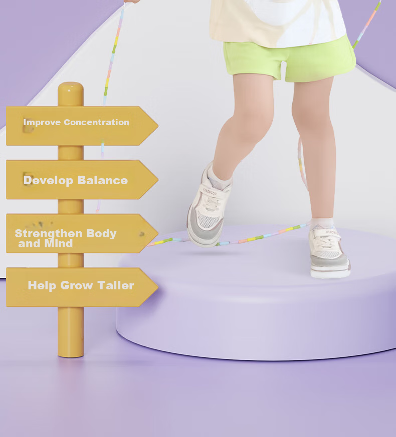 BOSHUJIAN Children's Bamboo Jump Rope, Specially Designed for Kids, Suitable for Primary School Students' Exams, for Training Ages 3-5 Years Old 5