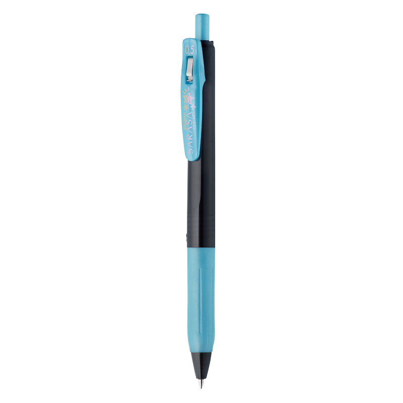ZEBRA JJ15 Gemstone Series Gel Pen, 0.5mm Retractable Pen with Bullet Tip, Signature Pen, Student Planner Pen, Marking Pen, JJ15-SBL, Bright Blue