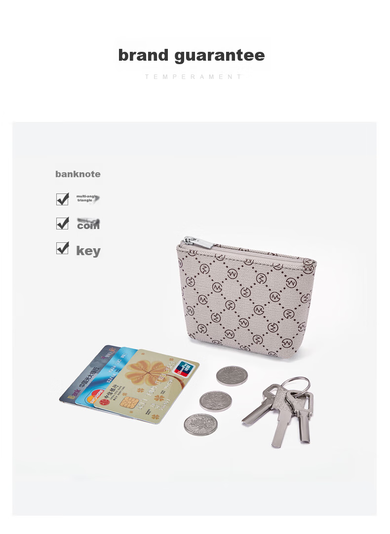 GOLF Card Holder, Women's Fashionable Retro Printed Purse, Large Capacity Ladies' Coin Purse, Birthday Gift Box Set 11