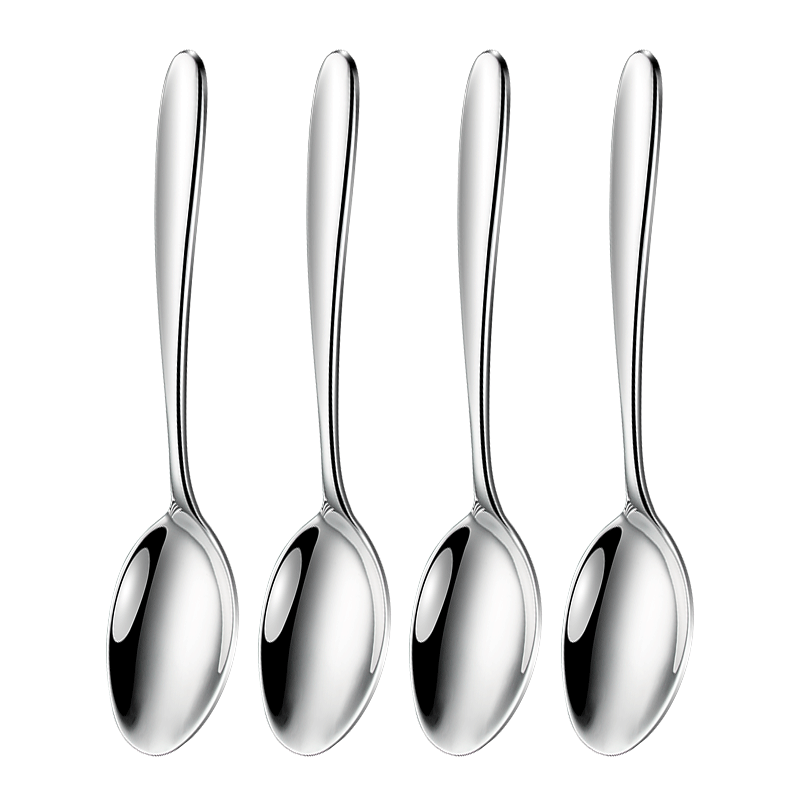 Guangyi 316L Stainless Steel Spoon Set, Main Dining Spoons, Western Spoons, Soup Spoons, Extra Large Adult Version, 4-Piece Set GY7693