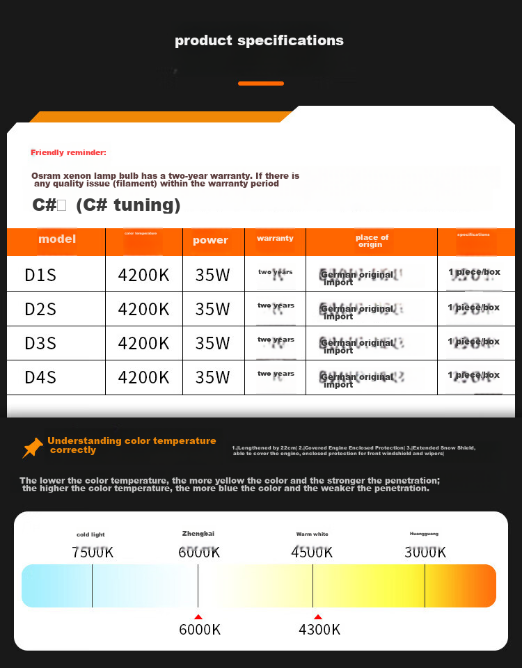 OSRAM Automotive Xenon Headlight Bulb D4S CBA [6000K 35W], Imported from Germany (Pair) 3