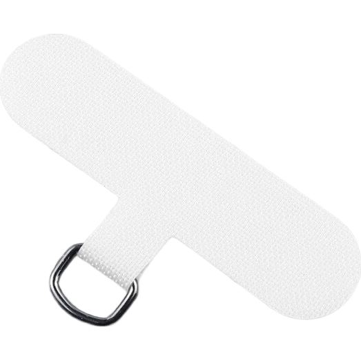 Dipuer [2-Pack] Phone Lanyard Stickers, Short Wrist Strap, Neck Strap, Shoe Clip, Long Clip, Phone Case Fixing Card, Phone Chain Pad, Anti-Loss Device, White