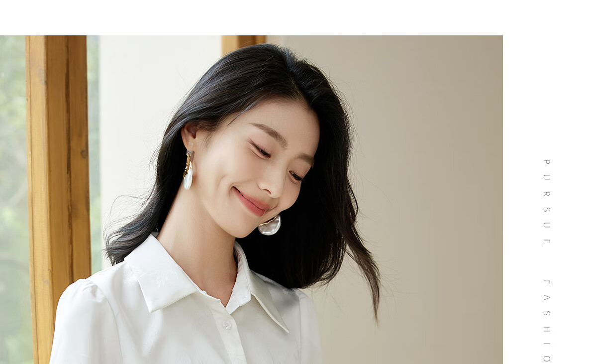 Chushen Spring And Autumn Long-Sleeve Shirt for Women, Textured Pattern Design, New Chinese-Style Elegant Office Blouse Top S143C2045 10