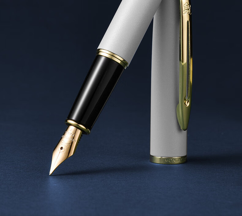 MONTAGUT [Best-Selling Product] Fountain Pen for Men And Women, High-End Business Adult Writing Practice Pen with Ink Set Gift, Ruizhi Series Pearl Red 0.5mm 9