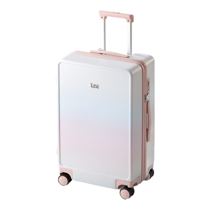 Lee High-Quality Zipper Suitcase for Women And Men, Student Spinner Luggage with Combination Lock, Gradient Color, 26 Inches