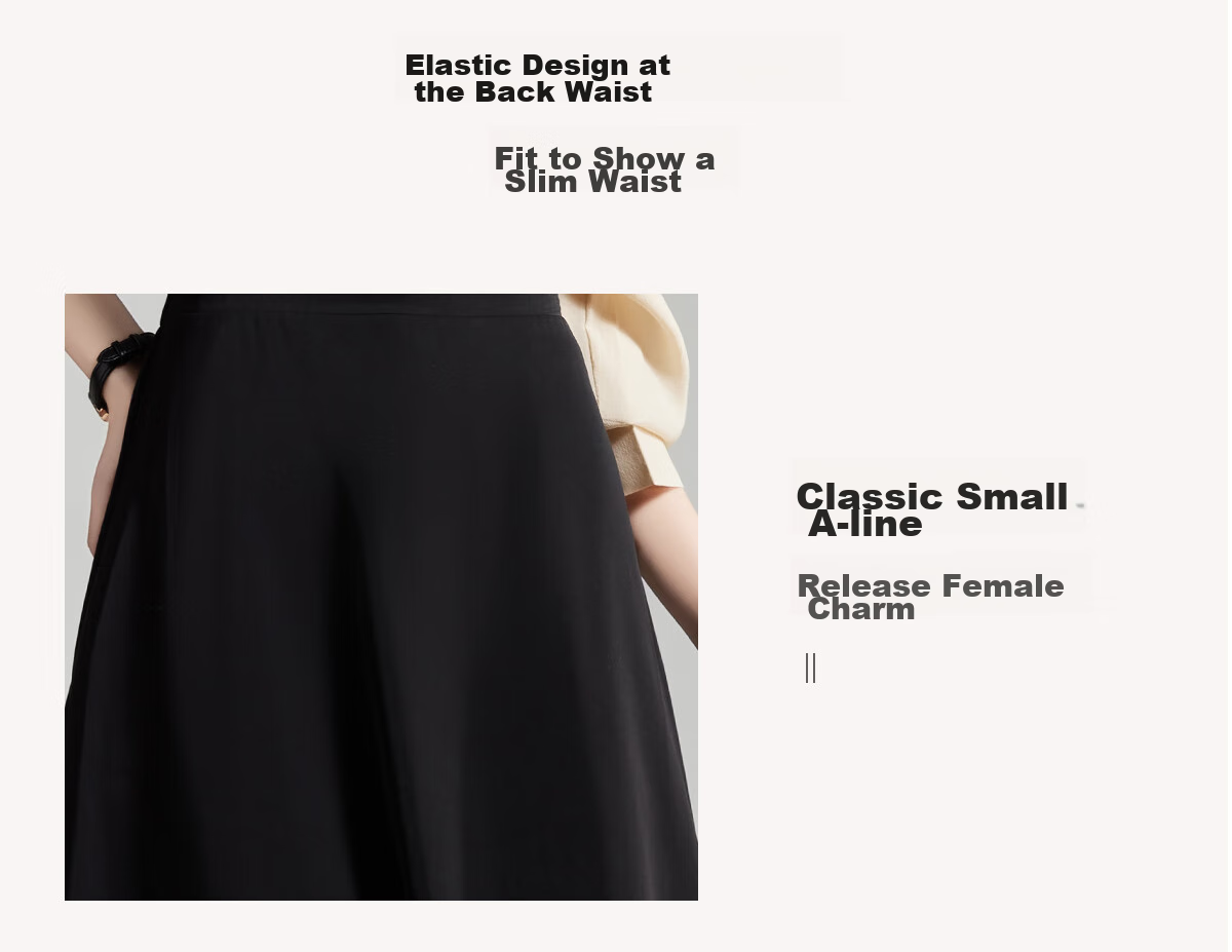 Chushen Spring And Autumn High-Waisted A-Line Skirt for Women, Slimming Professional Office Suit Skirt S143B2013 6