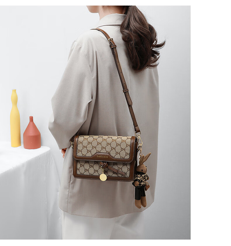 Aiqinghai Handbag, Women's Crossbody Bag, Shoulder Bag, Luxury Brand, High-End Small Square Bag, Birthday Mother's Day Gift, Practical Present for Mom 13