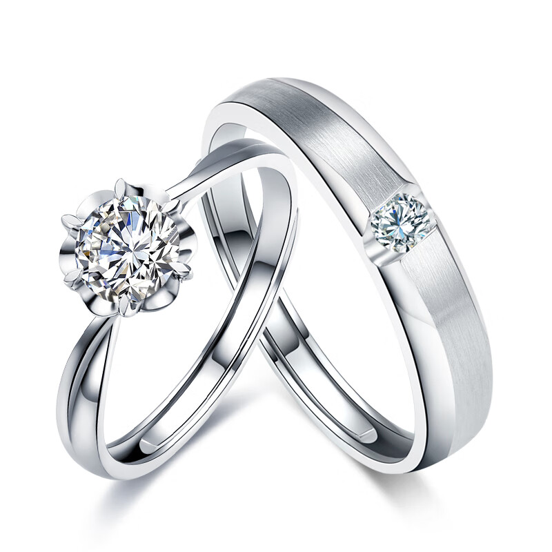 零点在线 钻戒 钻石对戒 钻石戒指 情侣戒指男女款结婚求婚对戒表白