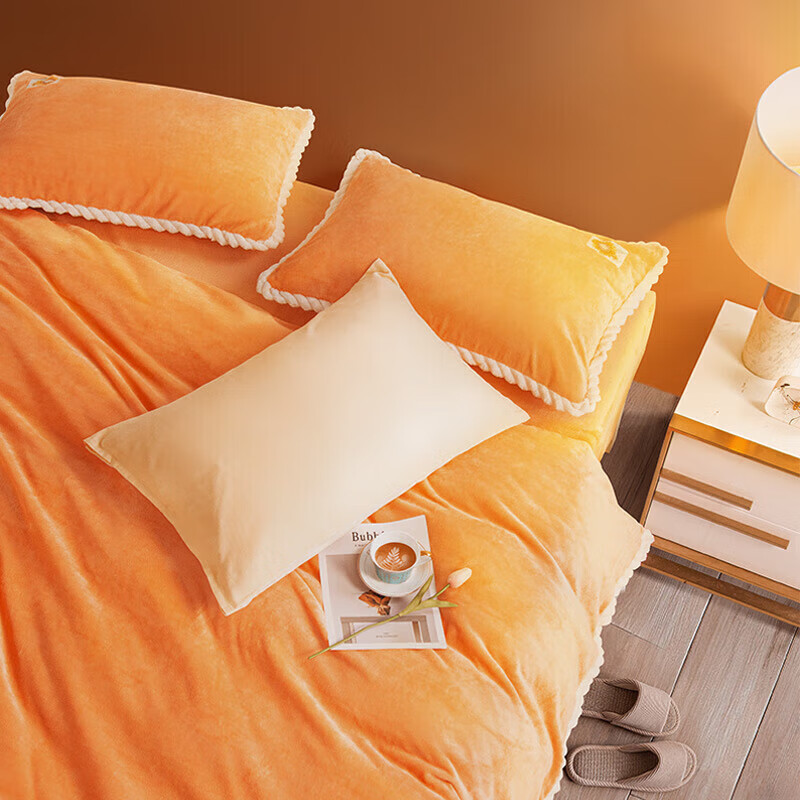 FUANNA Milk Velvet Duvet Cover, Single Piece, Winter Warmth, Flannel, Anti-Static Quilt Cover, for Single Student Dormitory, 152*210cm