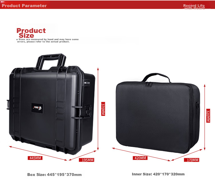 EIRMAI R201 Compatible with DJI AIR3/3S And Mavic 3 Pro Camera Safety Case, Multifunctional Storage Accessory Bag, Drone Handheld Case, Shoulder Bag, Sand Color 4