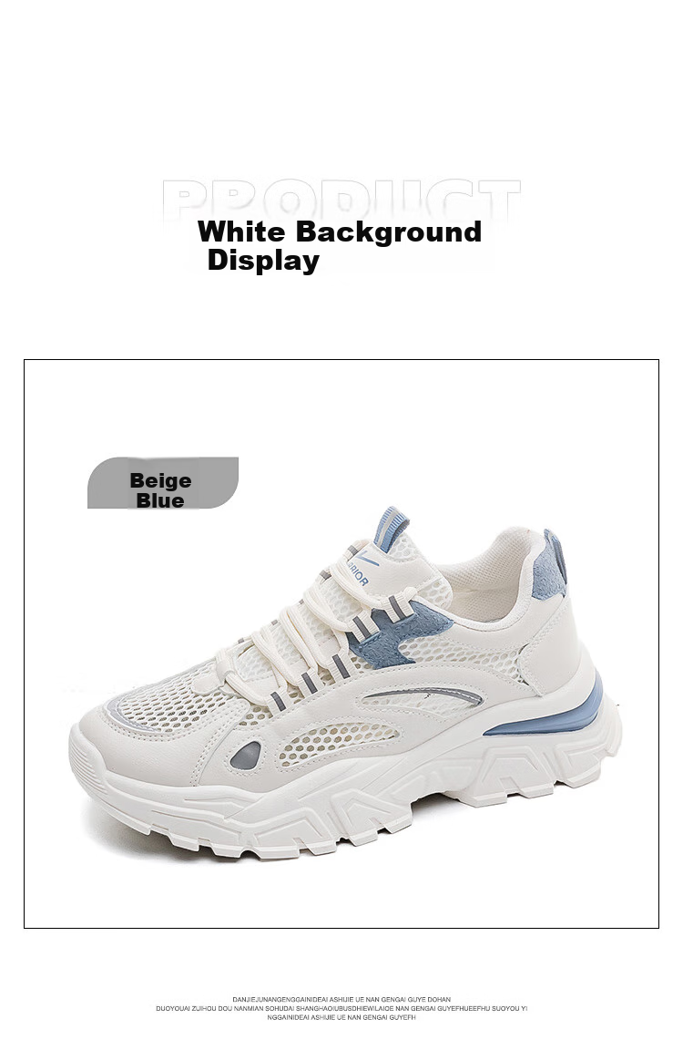 Huili Official Women's Shoes, Dad Shoes for Women, 2025 Autumn Lightweight Thick-Soled Versatile Shoes for Women, White, Size 39 20