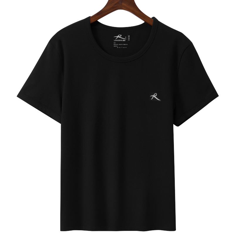 LangSha Short-Sleeve Vest for Men, Cotton Round Neck Solid Color Simple Thin Sweat-Absorbing Breathable Sports Casual Undershirt