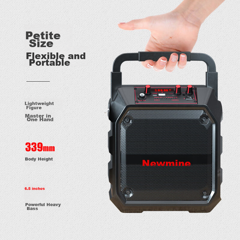 Newman K97 Wireless Bluetooth Speaker, Outdoor High-Volume Square Dance Speaker, Compact Home Radio, Portable Handheld Speaker for Street Vendors And Market Stalls, with Payment Code And Voice Broadcast Function