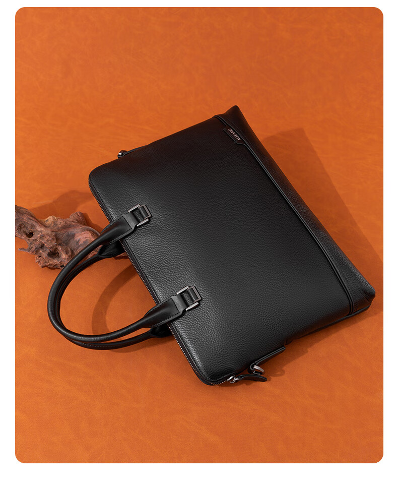 Aokang Briefcase, Business Bag for Men, Handheld Bag, Top-Grain Leather Laptop Bag, Birthday Gift for Husband 5