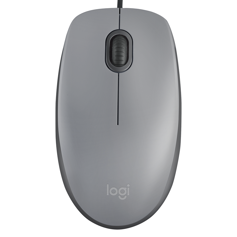 Logitech M111 Wired Quiet Mouse, Plug And Play, Gray