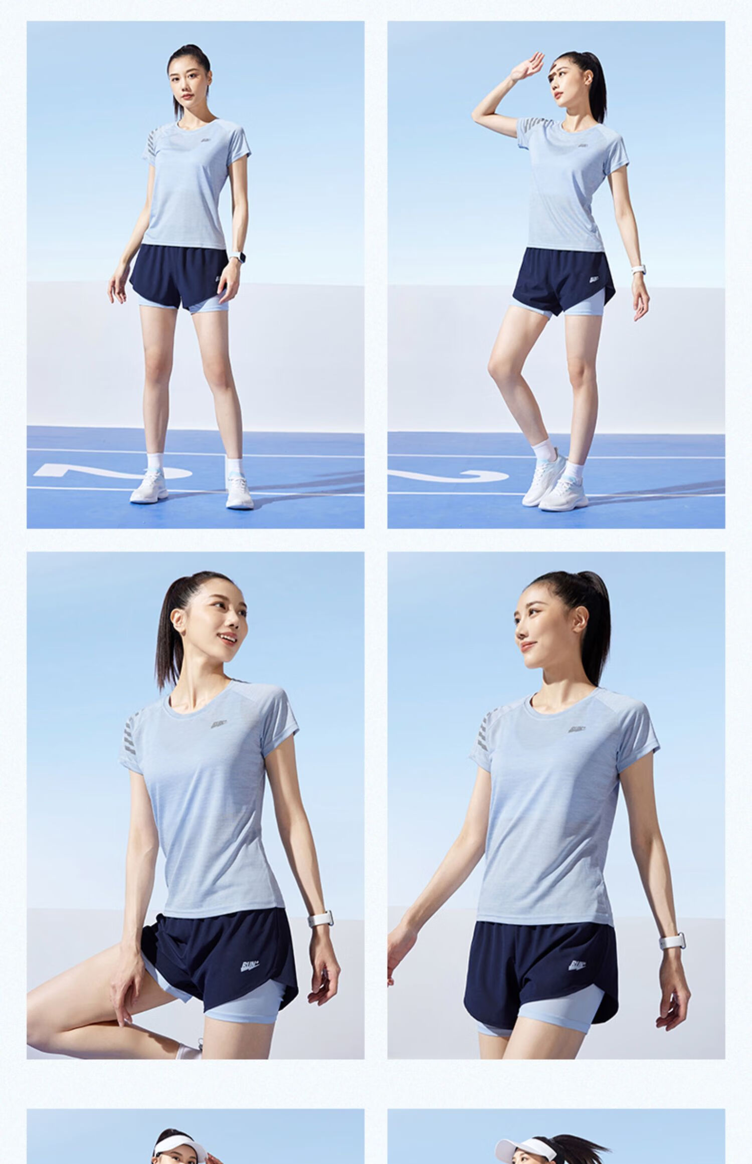 QIAODAN Short-Sleeved T-Shirt for Women, Lightweight Sports Quick-Dry Top, Round Neck, Ice Silk Casual Running Shirt, Women's Fitness Wear 5