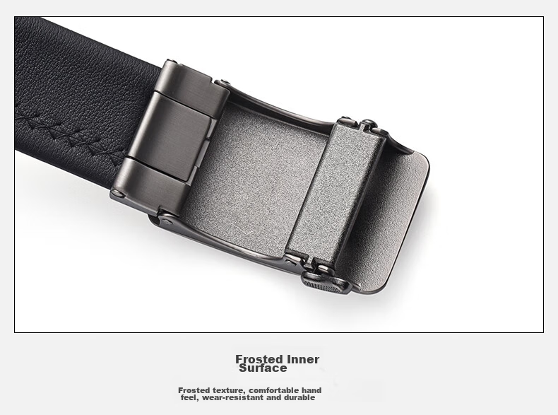 Hush Puppies Men's Genuine Leather Belt Casual Business Automatic Buckle Birthday Gift for Boyfriend and Father 12