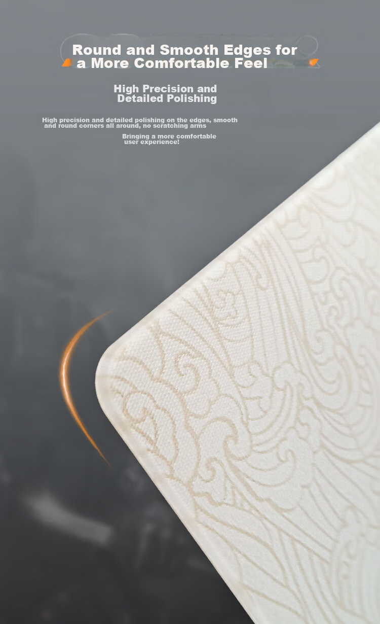 AOC Photovoltaic Glass Film Professional Gaming Mouse Pad, Medium And Small Sizes, 360*300*3mm, Computer Office Keyboard Desk Pad, G50/93 Gray And White 5