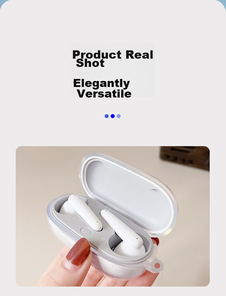 Masentek Earphone Protective Case, Compatible with Huawei Freebuds Pro 4/3 Bluetooth Earphones, 5HUAWEI Charging Case, Soft TPU Ultra-Thin Storage Accessory, Shockproof And Slip-Resistant, Transparent 12