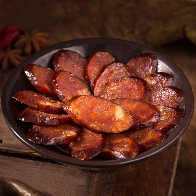 杨大爷烟熏四川特产腊肠全肉腊味双椒香肠1斤装500g