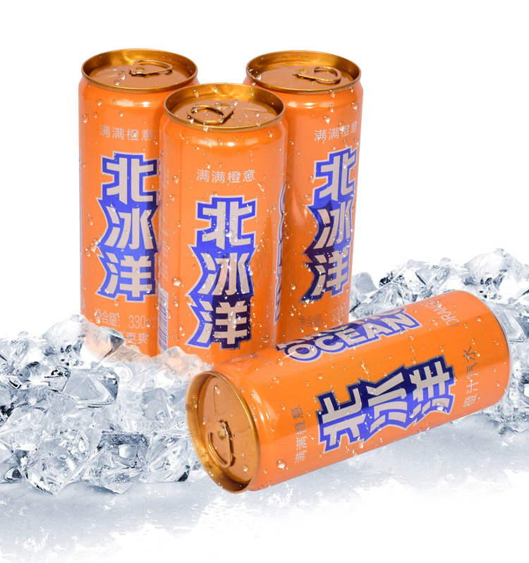 北冰洋 橙汁味汽水 碳酸饮料 330ml*24听/箱