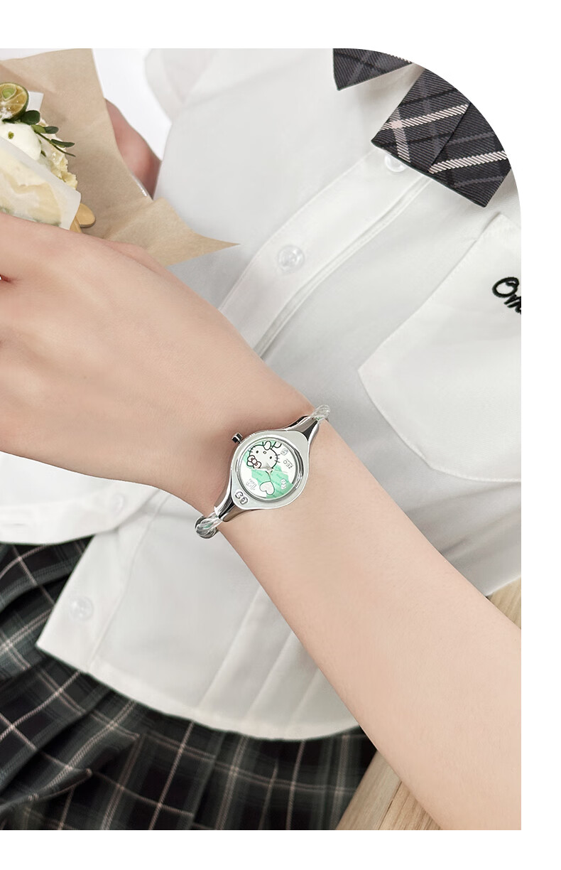 Hello Kitty Sanrio Watch, Small Dial for Female Students, Bracelet Wristwatch for Middle And High School Girls, Stylish Birthday Gift for Wome 7