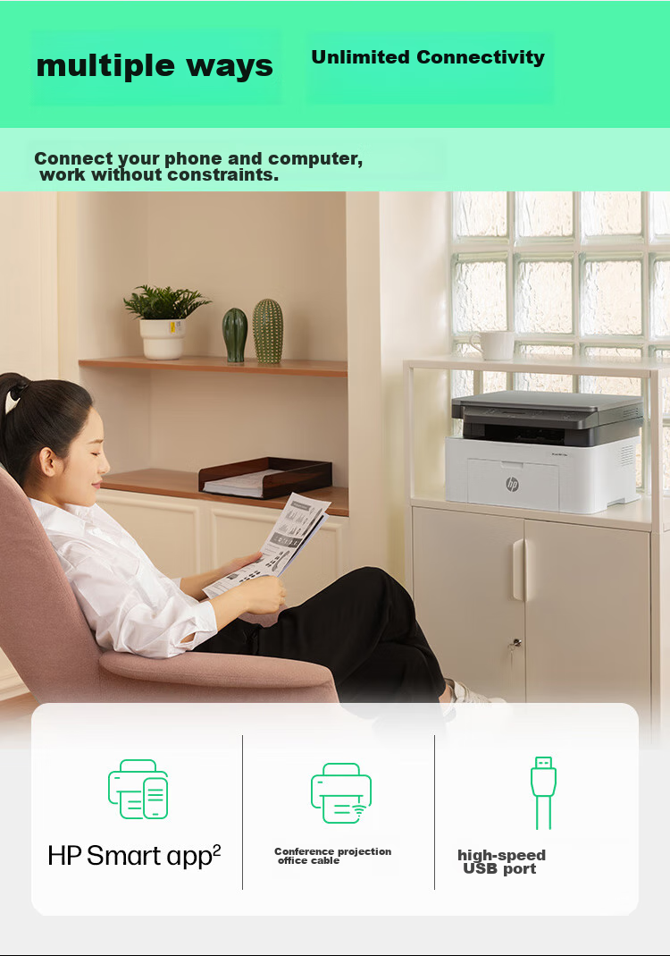 HP 1188a Laser Multifunction Compact Home All-In Printer, Copier, Scanner And Office Machine (Upgraded Version of 136a) 7