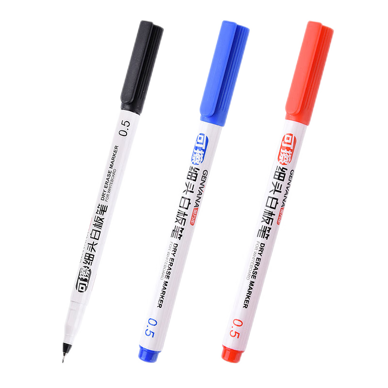 Genvana 0.5mm Ultra-Fine Red Erasable Whiteboard Marker, Fine Tip for Office, Teaching, Meetings, Whiteboard Pen, Specialized Thin Tip for Drafts G-0638