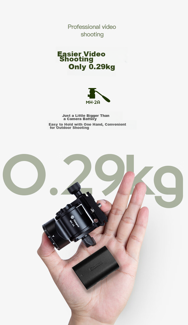 Fotopro MH-2L with Built-In Level Bowl Base, Akar Standard, Camera Mirrorless Video Shooting Hydraulic Damping Camera Gimbal, Black 5