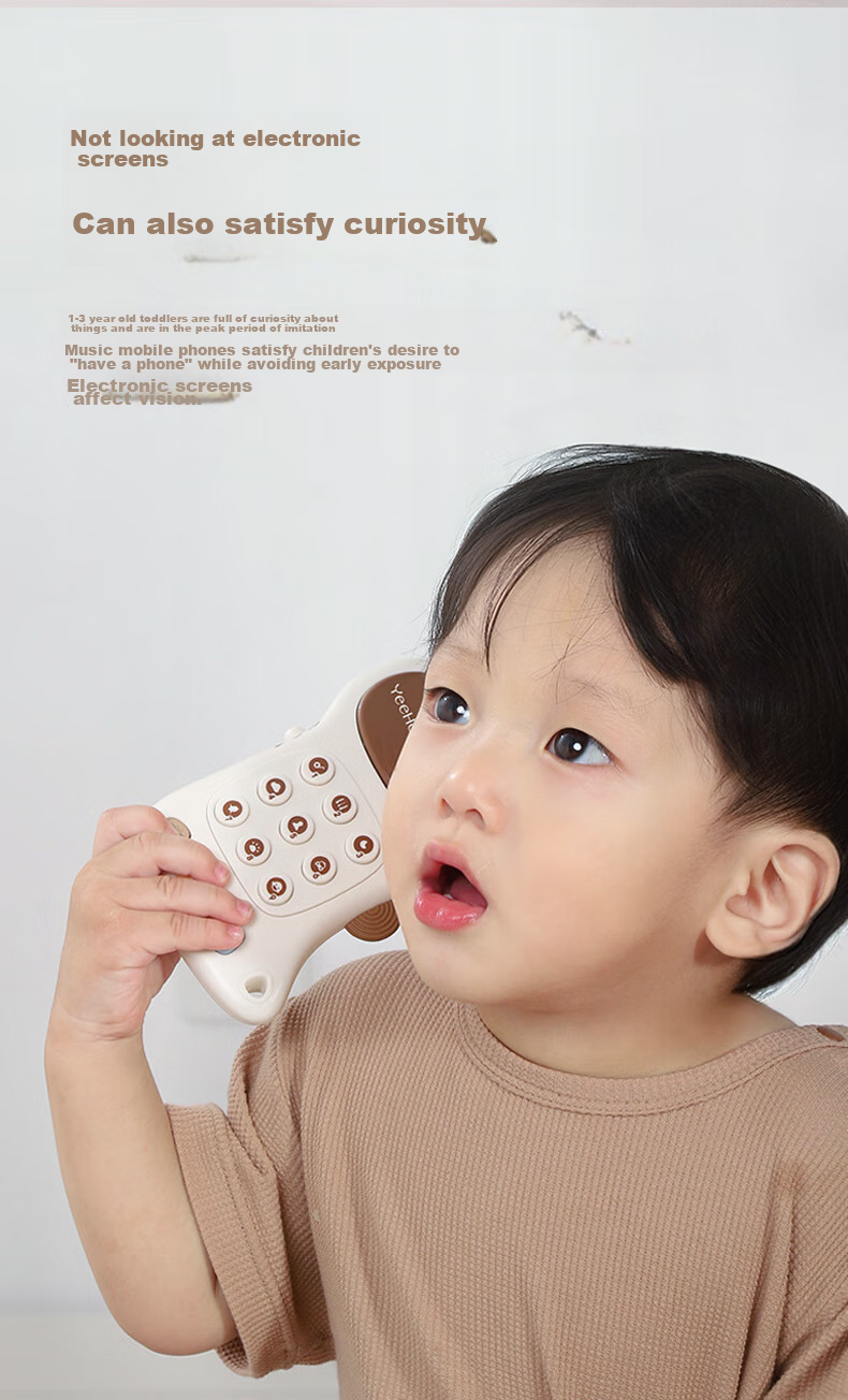YEEHOO Children's Toy Phone, Fun Baby Telephone, Early Education Toy for Infants, Chinese-English Bilingual, Realistic Story Learning Machine, Gift 5
