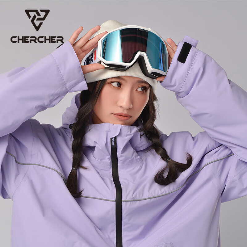 CHERCHER Children's Ski Goggles, Double-Layer Anti-Fog, Cylindrical Lens, Parent-Child Style, High-Definition Wide-View Protective Eyewear CC3-kids