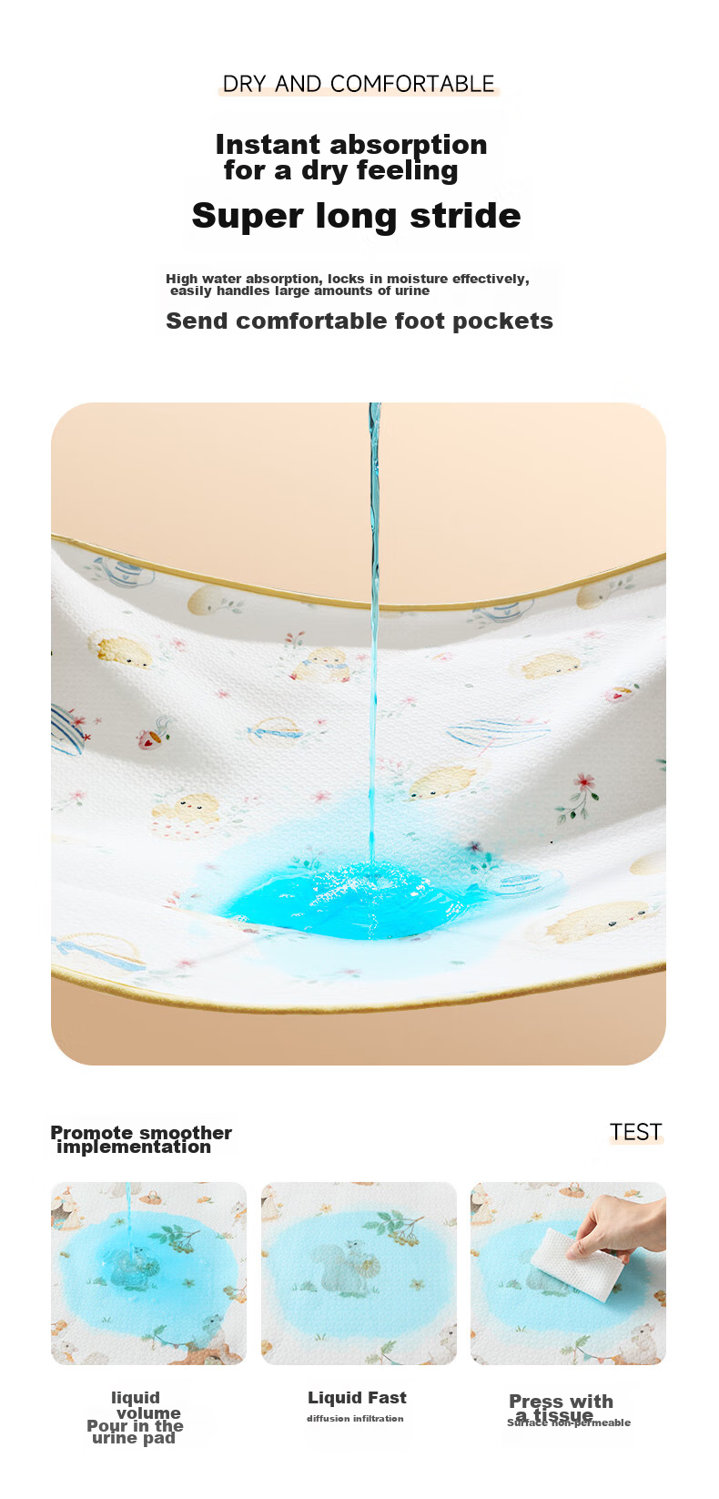 JOYNCLEON Waterproof Washable Breathable Large Size Bed Pad for Infants And Children, 2-Pack, 50*70cm, Jgn147396 6