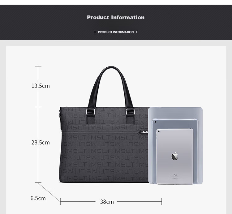MashaLanti Men's Business Briefcase, Large Capacity Office Handheld Laptop Bag, High-End Practical Father's Day Gift 8