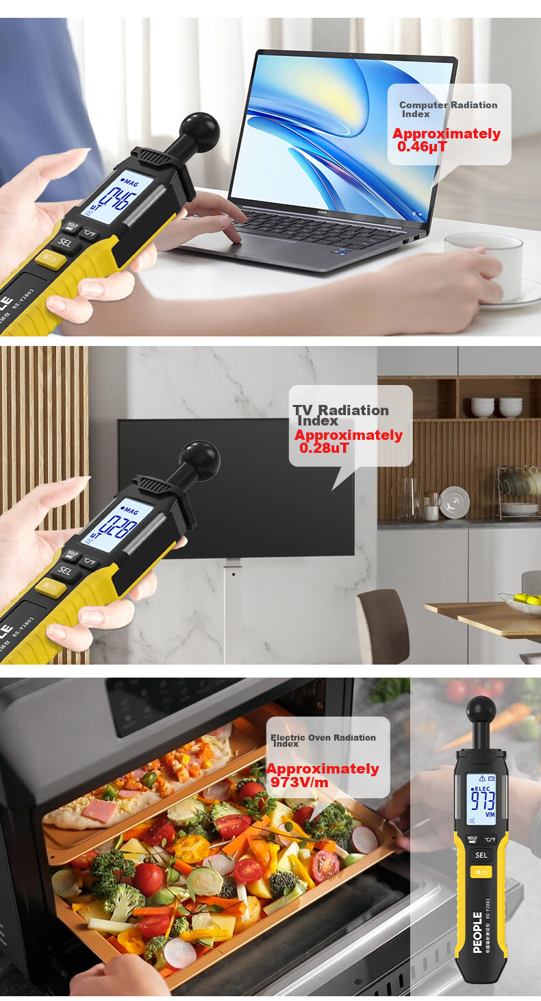 Renmin Electromagnetic Radiation Detector Professional Electromagnetic Wave Measurement Device for Home Appliances, Computers, Mobile Phones, And High-Voltage Lines High-Frequency Monitoring Instrument 5