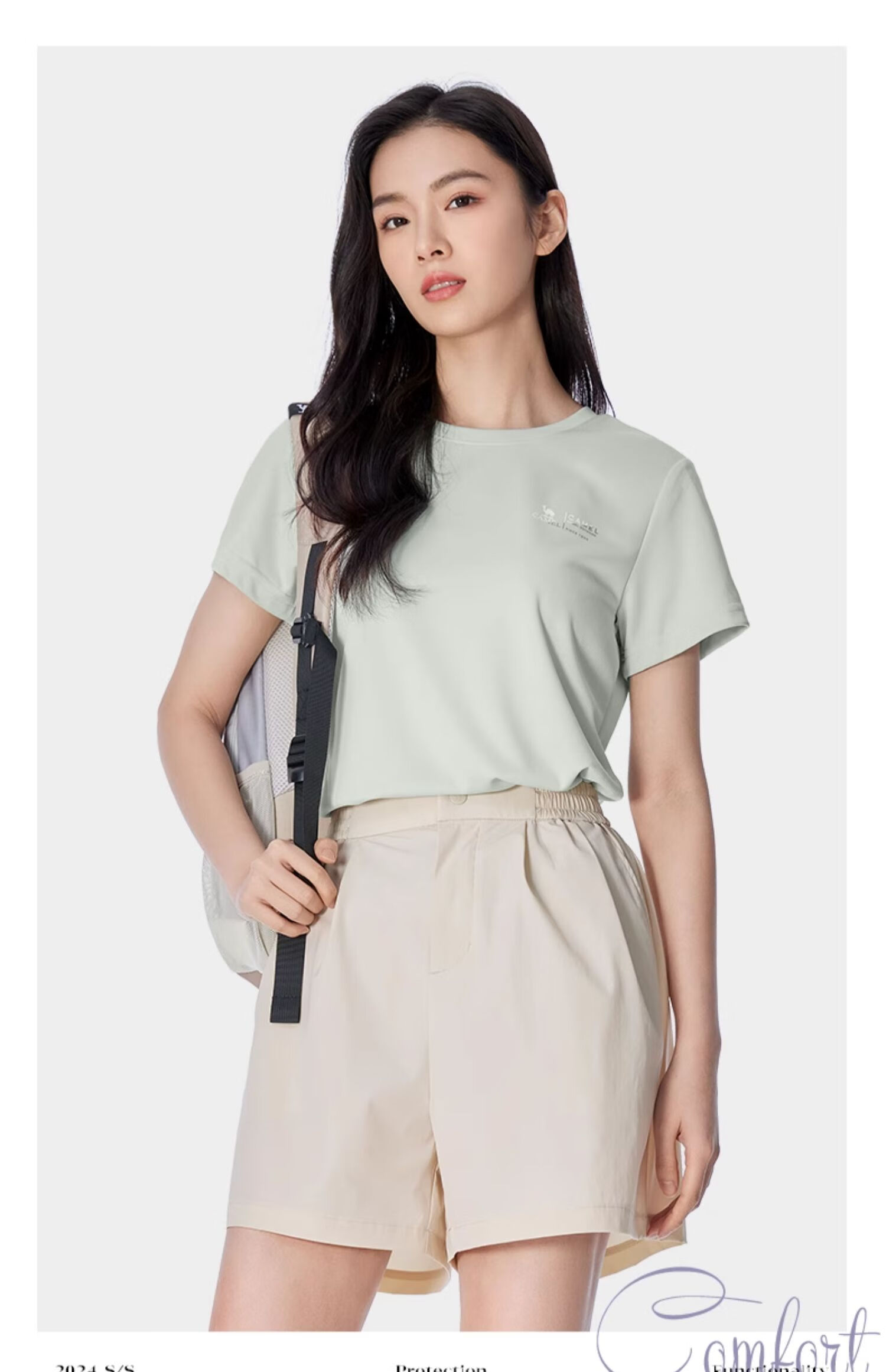 CAMEL Outdoor Quick-Dry T-Shirt Men Honeycomb Mesh Breathable Top Simple Sports Crew Neck Short Sleeve Women A24BZ00003 13