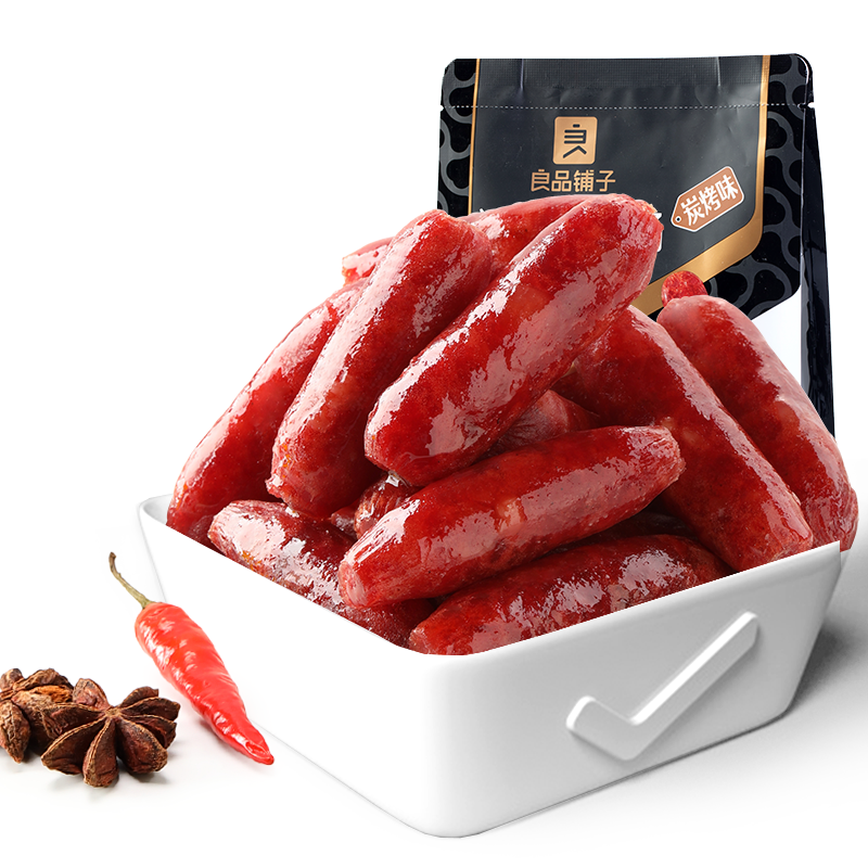 良品铺子迷你烤香肠碳烤味145g猪肉类零食肉干肉脯零食小吃休闲食品