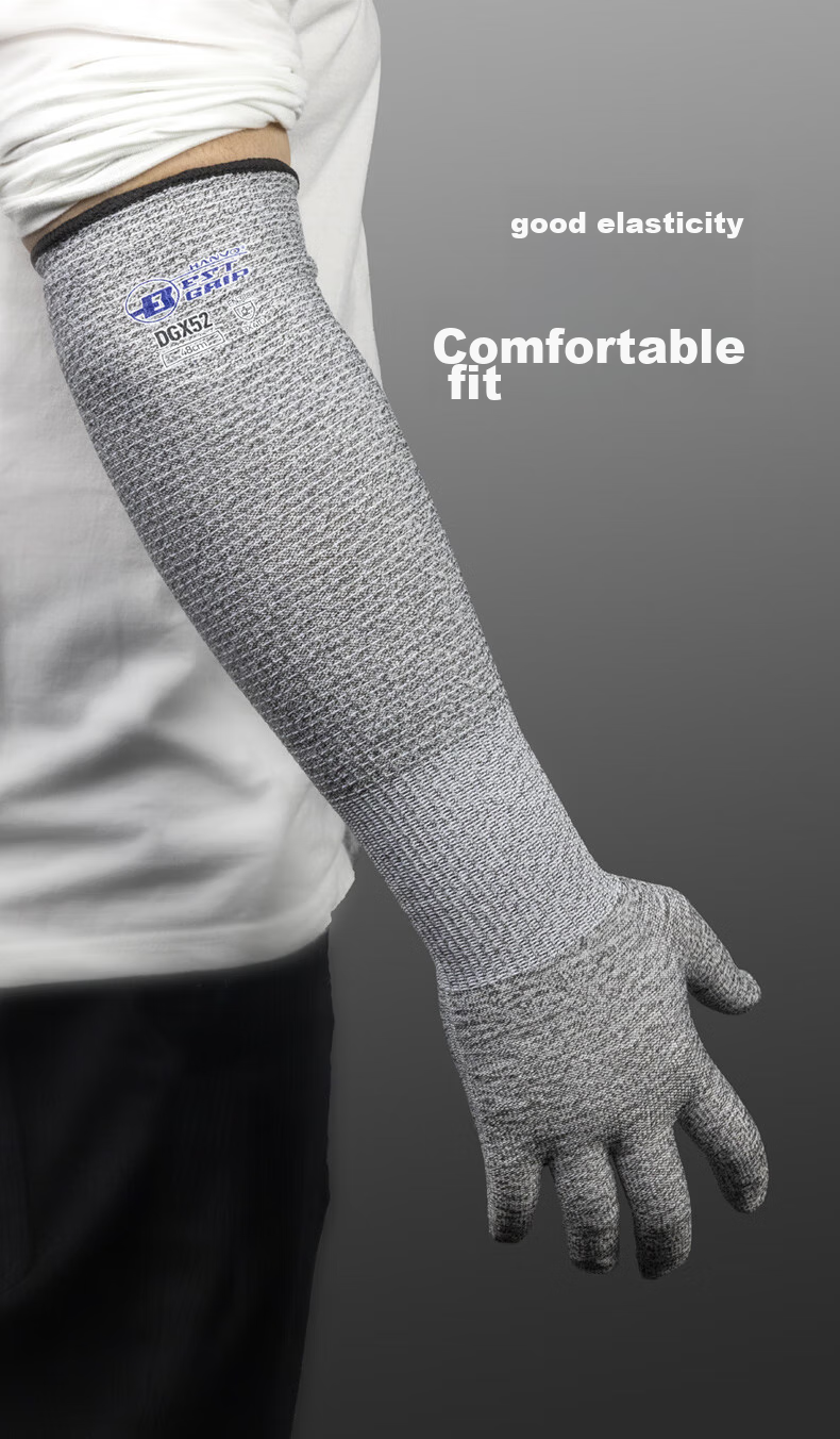 Henghui Level D Cut-Resistant Arm Guard Gloves, 48cm Extended Integrated Anti-Cutting And Anti-Chopping Sleeve Protector, DGX52 10