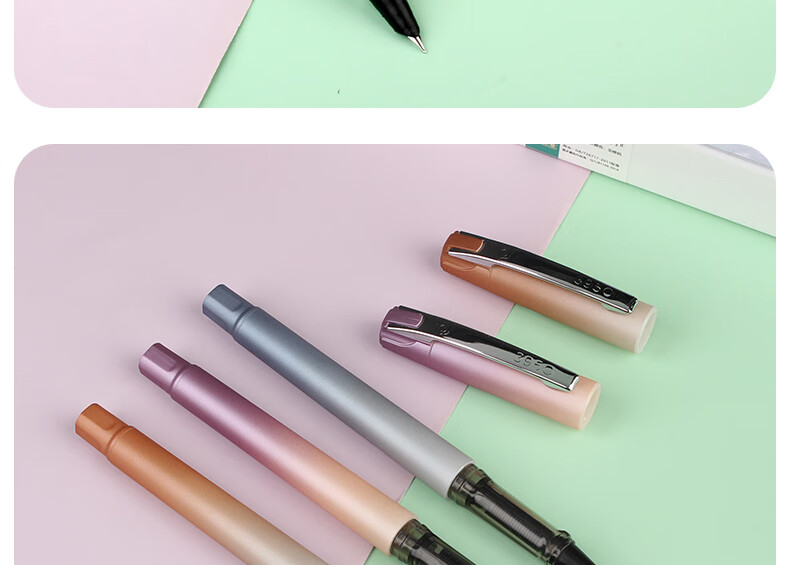 HERO Calligraphy Pen, 856 Bent Tip Iridium Gold Business Office Signature Calligraphy Practice Ink Pen, Black 14